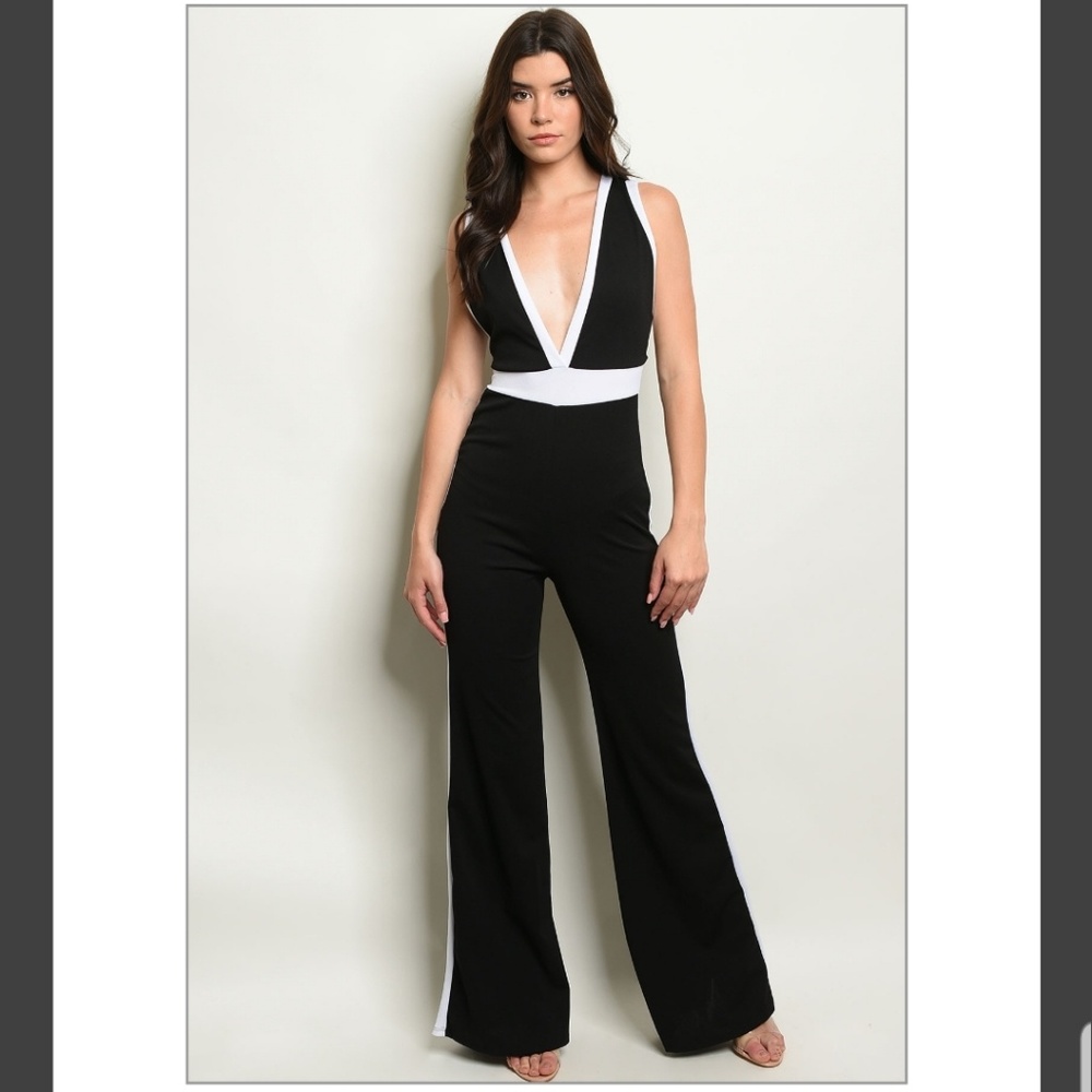 Black White Jumpsuit